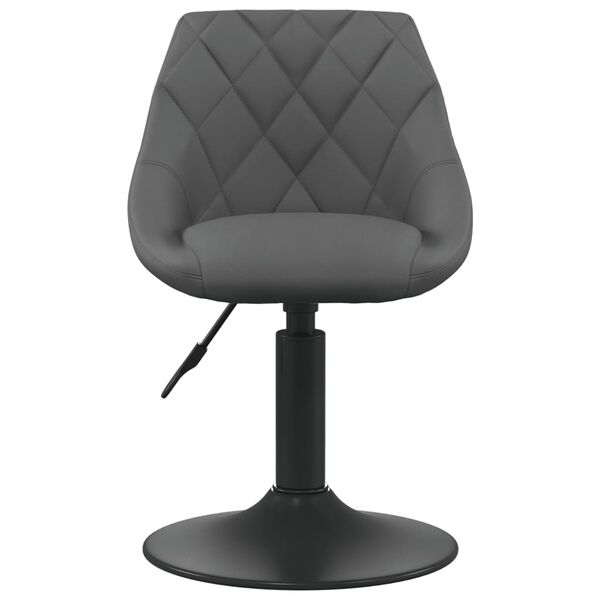 vidaXL Swivel Dining Chairs 2 pcs Dark Grey Velvet