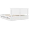 vidaXL Bed Frame with Headboard White 180 x 200 cm Solid Pine Wood