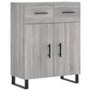 vidaXL Highboard Grey Sonoma 69.5x34x180 cm Engineered Wood
