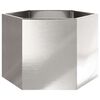 vidaXL Garden Planter Hexagon 69x60x45 cm Stainless Steel