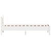 vidaXL Bed Frame without Mattress White 75x190 cm Small Single Solid Wood Pine