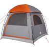 vidaXL Family Tent Igloo 6-Person Grey and Orange Waterproof
