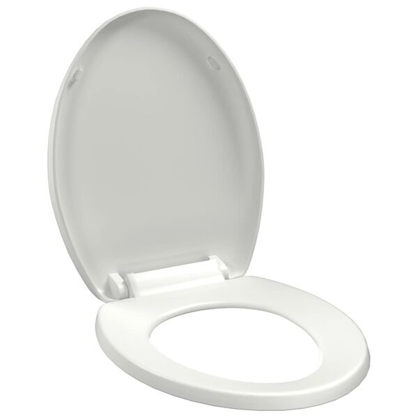 vidaXL Soft-close Toilet Seat with Quick-release Design White