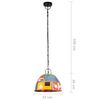 vidaXL Industrial Vintage Hanging Lamp 25 W Multicolour Round 31cm E27
