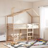 vidaXL Loft Bed with Ladder and Roof without Mattress 90x190 cm Single