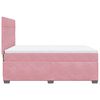 vidaXL Box Spring Bed with Mattress Pink 140x190 cm Velvet
