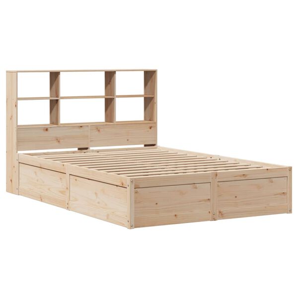 vidaXL Bed Frame without Mattress 150x200 cm King Size Solid Wood Pine