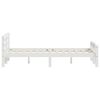 vidaXL Bed Frame without Mattress White Solid Pinewood 120x200 cm