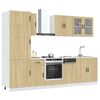 vidaXL 8 Piece Kitchen Cabinet Set Porto Sonoma Oak Engineered Wood