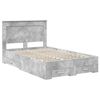 vidaXL Bed Frame Concrete Grey 120 x 200 cm Engineered Wood