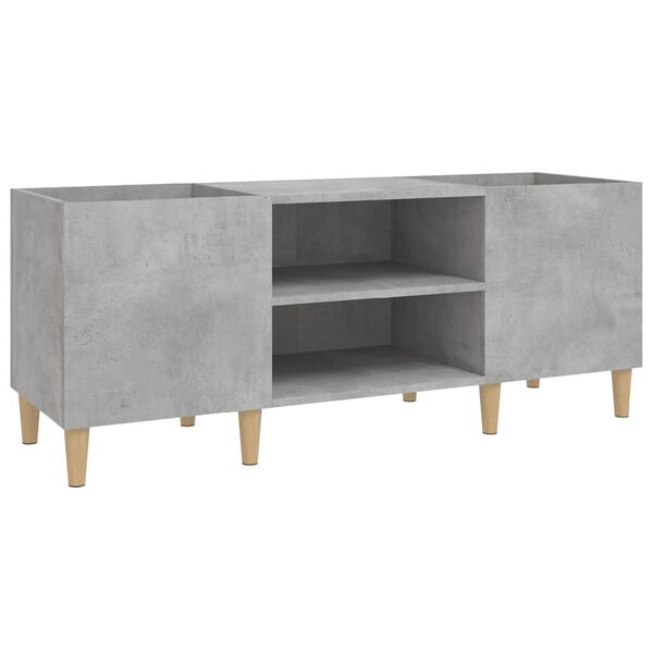 vidaXL Record Cabinet Concrete Grey 121x38x48 cm Engineered Wood