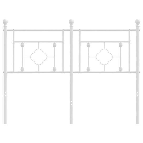 vidaXL Metal Headboard White 120 cm