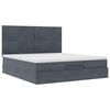 vidaXL Ottoman Bed with Mattresses Dark Grey 180x200cm Velvet