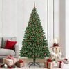 vidaXL Artificial Christmas Tree with 300 LEDs with Stand Green 210 cm