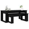 vidaXL Coffee Table Set 2 pcs Black Oak Engineered Wood