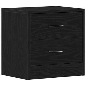 vidaXL Bedside Cabinet Black Oak 40x30x40 cm Engineered Wood