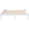 vidaXL Bed Frame with Side Tables White 160 x 210 cm Solid Pine Wood