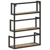 vidaXL Wall Shelf 60x20x85 cm Rough Mango Wood