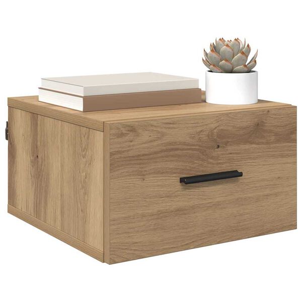 vidaXL Bedside Cabinet Artisan oak 35 x 35 x 20 cm Engineered wood