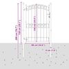 vidaXL Fence Gate with Lock Grey 200 x 100 cm Powder-coated steel