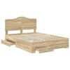 vidaXL Bed Frame with Drawer Sonoma Oak 140 x 200 cm Engineered Wood