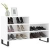 vidaXL Shoe Cabinet High Gloss White 102x36x60 cm Engineered Wood
