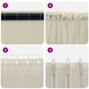 vidaXL Voile Curtain with Curtains 2 pcs Sand 245 x 140 cm Polyester