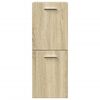 vidaXL 4 Piece Bathroom Furniture Set Sonoma Oak Engineered Wood