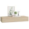 vidaXL Wall-mounted Drawer Shelf Oak 60x23.5x10cm MDF