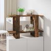 vidaXL Book Cabinet/Room Divider Smoked Oak 80x30x51 cm