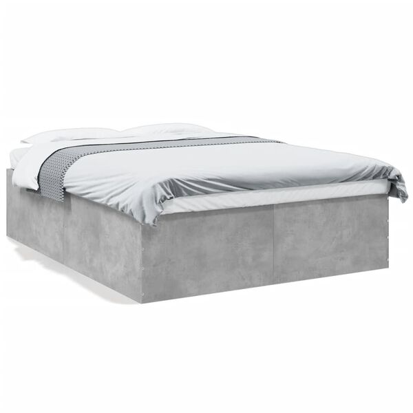 vidaXL Bed Frame without Mattress Concrete Grey 160x200 cm