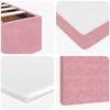 vidaXL Ottoman Bed with Mattresses Pink 140x200cm Velvet