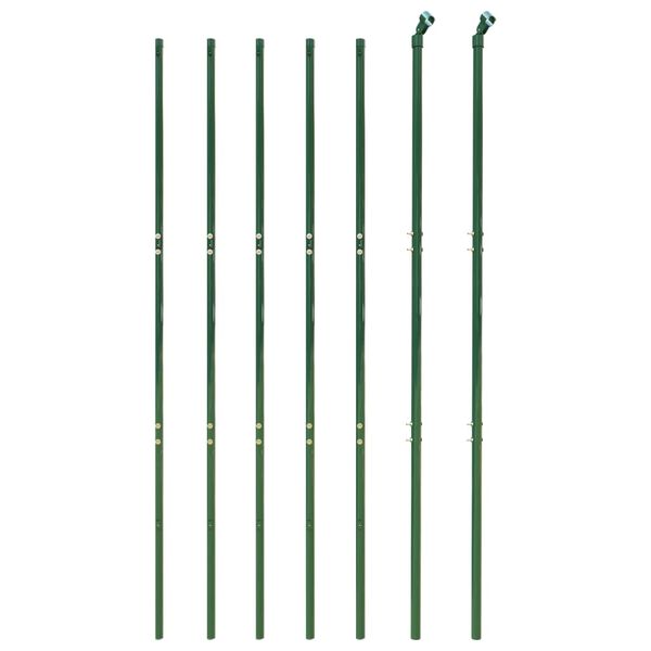 vidaXL Wire Mesh Fence Green 2.2x10 m Galvanised Steel