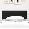 vidaXL Headboard with Headboard Black 80 cm Faux Leather