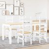 vidaXL 5 Piece Dining Set Panama White Solid Wood Pine