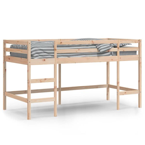 vidaXL Kids' Loft Bed without Mattress with Ladder 90x190 cm Single