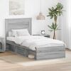 vidaXL Bed Frame Grey Sonoma 100 x 200 cm Solid Pine Wood