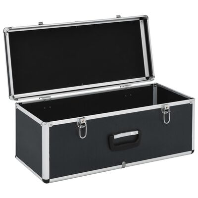 vidaXL Storage Cases 2 pcs Black Aluminium