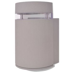 vidaXL Outdoor Semi-Cylindrical Wall Sconce Grey Aluminium