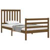 vidaXL Bed Frame without Mattress Honey Brown Single Solid Wood