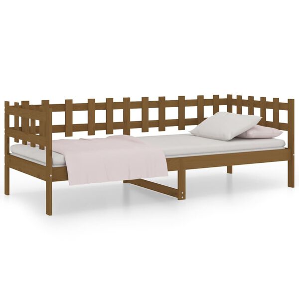 vidaXL Day Bed without Mattress Honey Brown 90x200 cm Solid Wood Pine