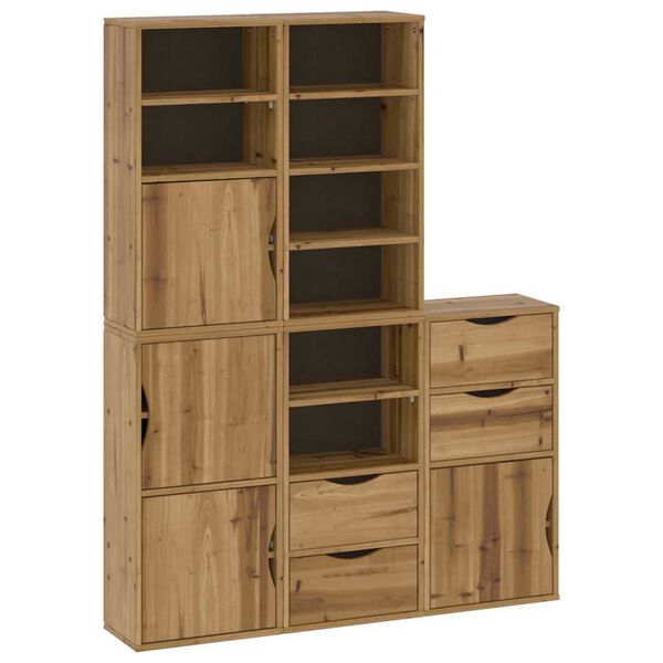 vidaXL Side Cabinets 5 pcs "ODDA" 40x24x79 cm Solid Wood Pine