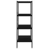 vidaXL 4-Tier Shelving Unit Black 80x40x130 cm