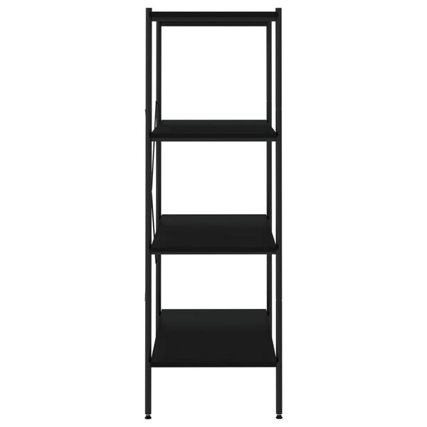 vidaXL 4-Tier Shelving Unit Black 80x40x130 cm