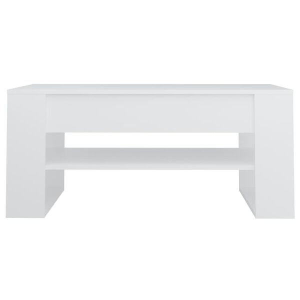 vidaXL Coffee Table White 102x55x45 cm Engineered Wood