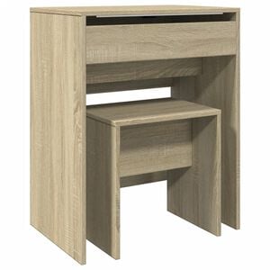 vidaXL Dressing Table and Stool Sonoma Oak 60x40x113,5 cm