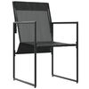 vidaXL Chair 4 pcs Black and Anthracite Textilene