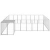 vidaXL Dog Kennel Silver 15.73 m&sup2; Steel