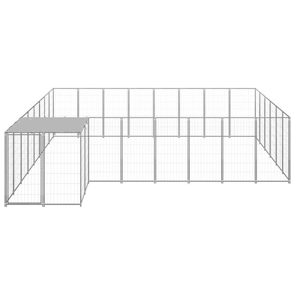 vidaXL Dog Kennel Silver 15.73 m&sup2; Steel
