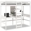vidaXL Loft Bed Frame without Mattress White 90x190cm Solid Wood Pine